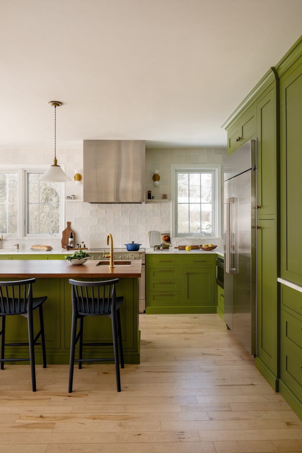 Kitchen Design Green Cabinetry Kitchen Island