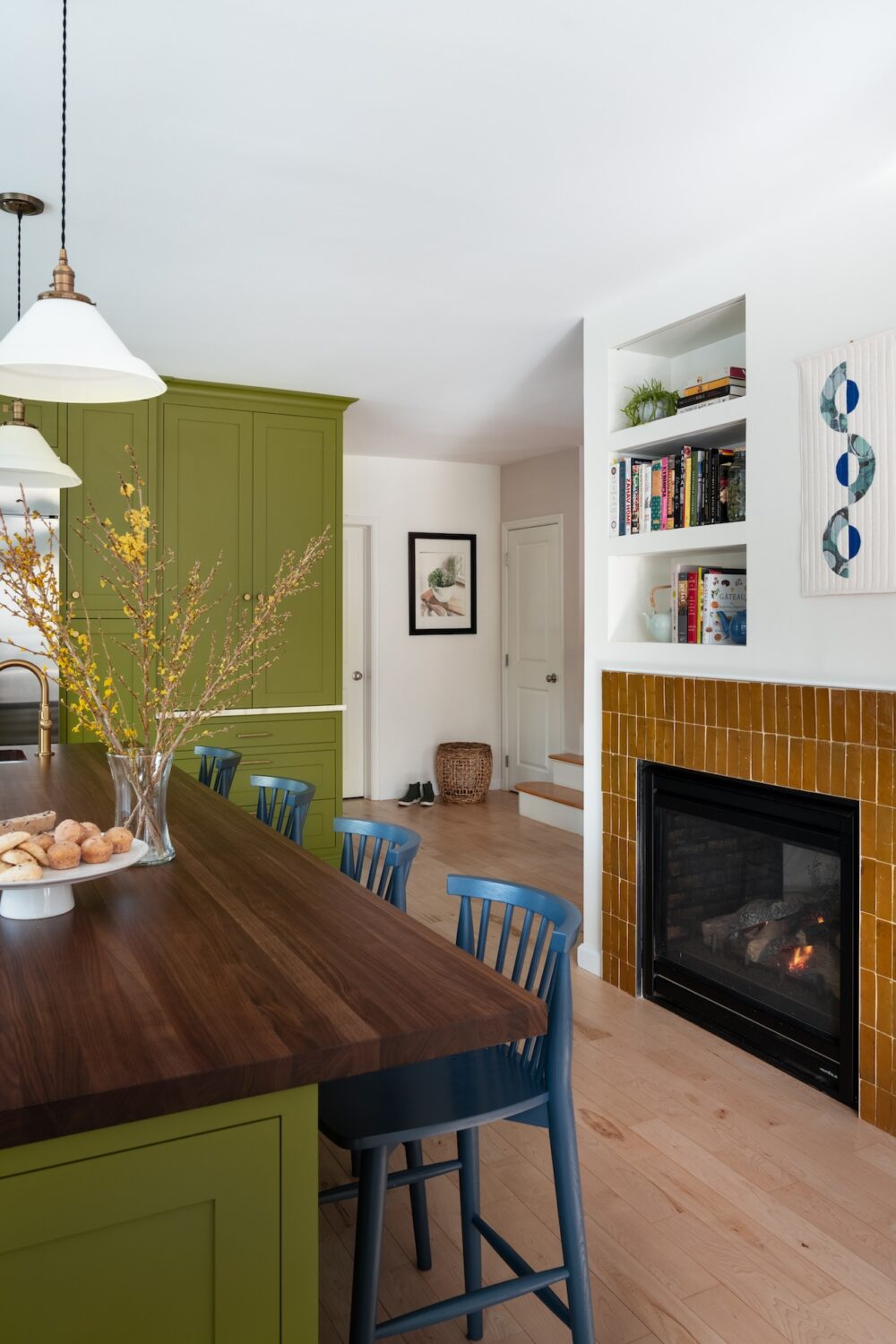 Kitchen Fireplace Design Brick Arlington Ma