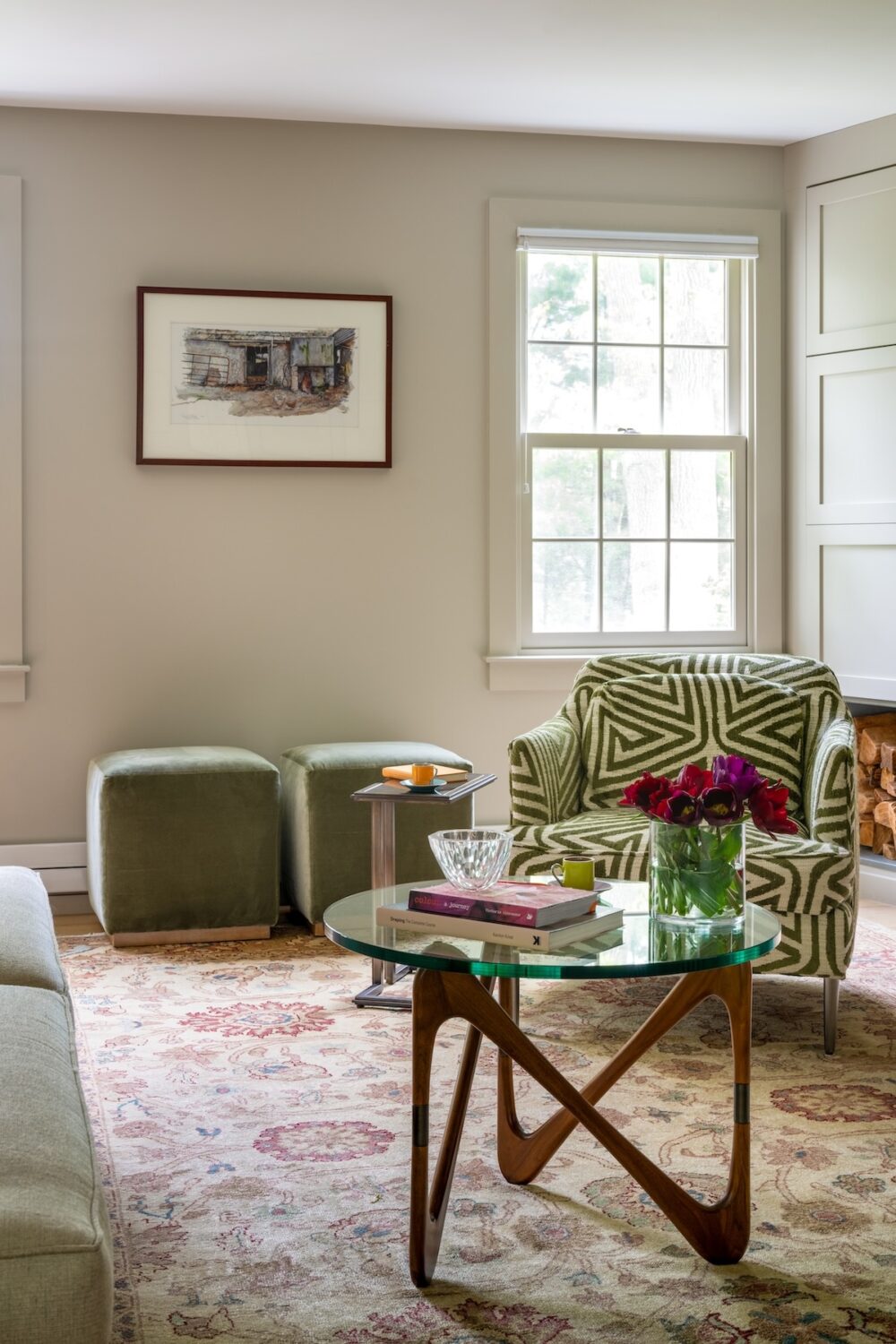 Living Room Interior Design Furnishings Glass Coffee Table