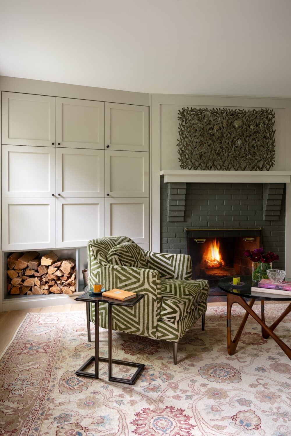 Living Room With Fireplace Andover Ma